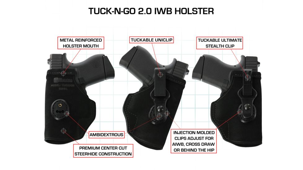 Galco Tuck-N-Go Inside The Pant Holster for Kahr P380,Black,Right TUC628B