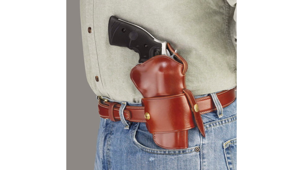 Galco Wheelgunner Belt Leather Holster for 4 inch N frame