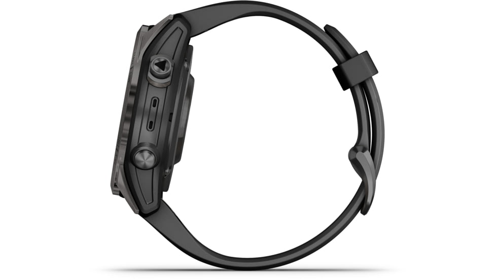 Garmin Fenix 7X ProSapphire Solar Edition Titanium with Fog Gray/Ember Orange Band Watch, 010-02778-14