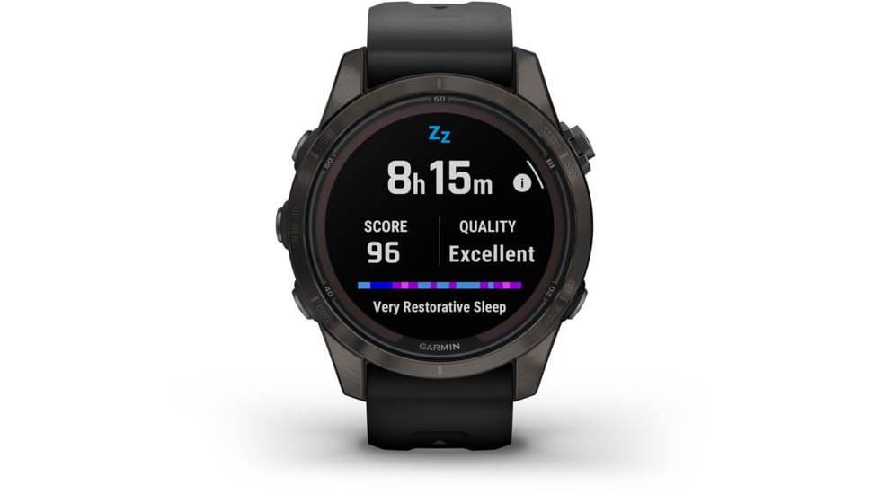 Garmin Fenix 7X ProSapphire Solar Edition Titanium with Fog Gray/Ember Orange Band Watch, 010-02778-14