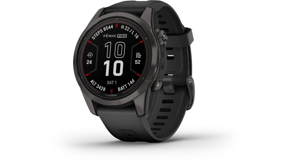 Garmin Fenix 7X ProSapphire Solar Edition Titanium with Fog Gray/Ember Orange Band Watch, 010-02778-14