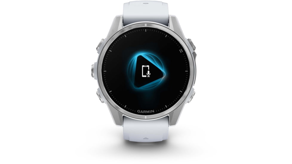 Garmin fenix 8 AMOLED 43mm GPS Watch, Silver with Whitestone Silicone Band, 010-02903-00