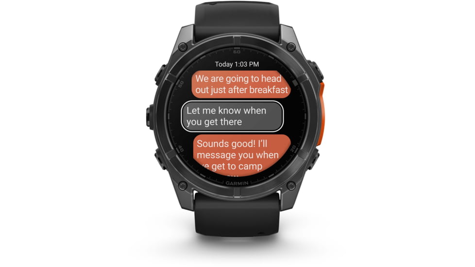 Garmin fenix 8 AMOLED 51mm GPS Watch, Slate Gray with Black Silicone Band, 010-02905-00