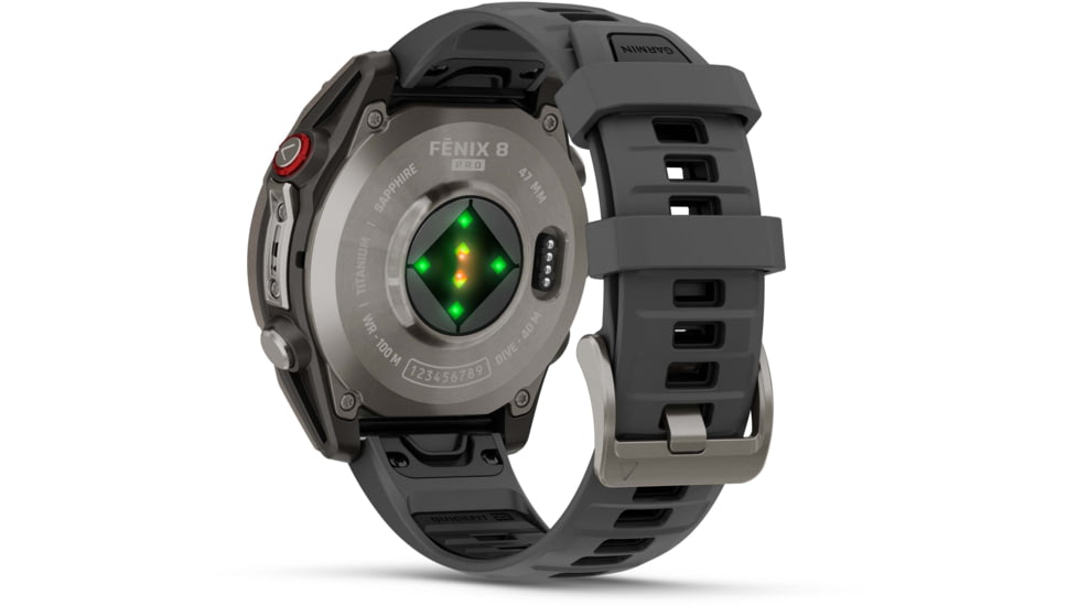 Garmin Fenix 8 Pro Unisex Watches, 47mm Case Diameter, Titanium Bezel, Graphite/Black Silicone Band, 010-03198-10