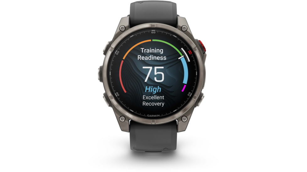 Garmin Fenix 8 Pro Unisex Watches, 47mm Case Diameter, Titanium Bezel, Graphite/Black Silicone Band, 010-03198-10