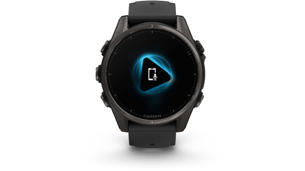 Garmin fenix 8 AMOLED 43mm GPS Watch, Sapphire, Carbon Gray DLC Titanium with Black/Pebble Gray Silicone, 010-02903-20