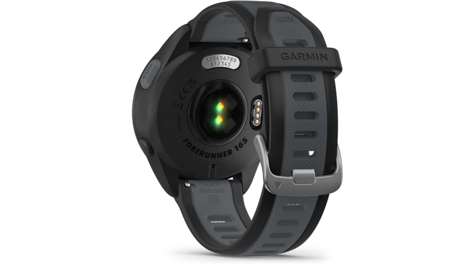 Garmin Forerunner 165 Music 43mm Watch, Black/Slate Gray, 010-02863-30