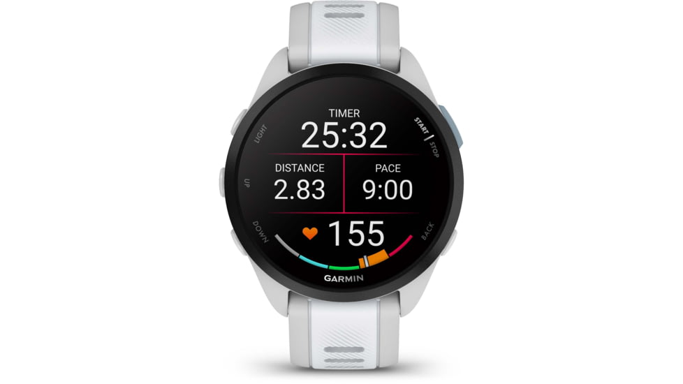 Garmin Forerunner 165 Music 43mm Watch, Mist Gray/Whitestone, 010-02863-31
