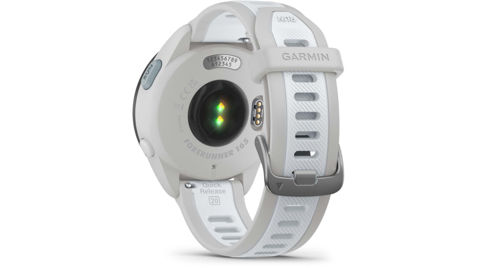 Garmin Forerunner 165 Music 43mm Watch, Mist Gray/Whitestone, 010-02863-31