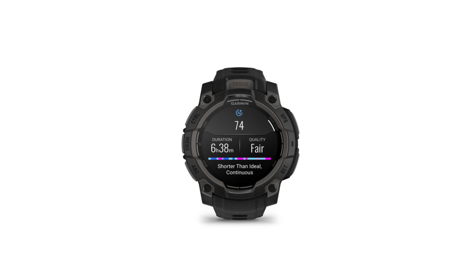 Garmin Instinct 3 Amoled GPS Watch, 45mm dia, Black, 010-02936-00