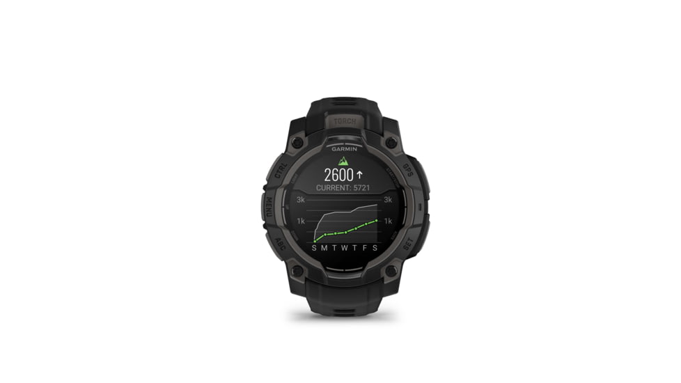 Garmin Instinct 3 Amoled GPS Watch, 45mm dia, Black, 010-02936-00