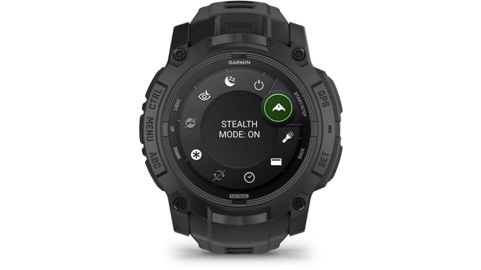 Garmin Instinct 3 Amoled Tactical Watch, Black, 50mm, Polymer/Aluminum, Black, Silicone, 010-03020-50