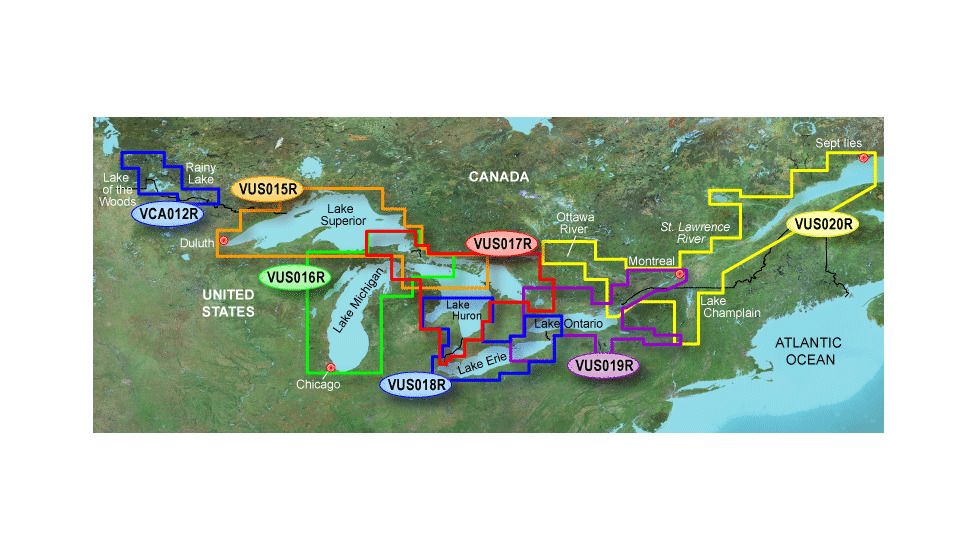 Garmin On The Water GPS Cartography BlueChart g2 Vision: Great Lakes Map w/ Free S&amp;H