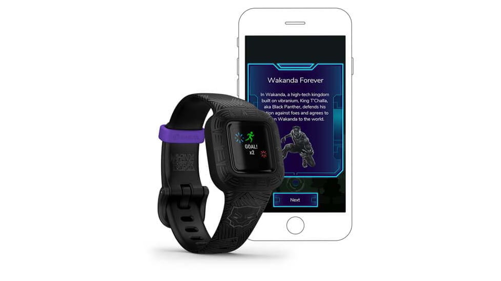 Garmin Vivofit jr3 Kids Fitness Tracker, Black Panther, 010-02441-30