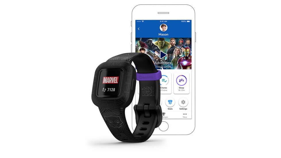 Garmin Vivofit jr3 Kids Fitness Tracker, Black Panther, 010-02441-30