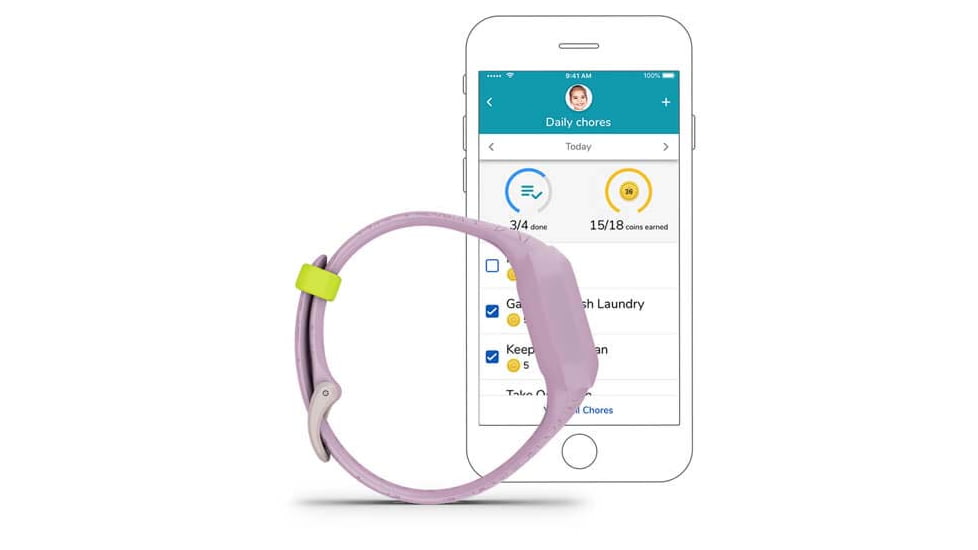 Garmin Vivofit jr3 Kids Fitness Tracker, Floral Pink, 010-02441-21