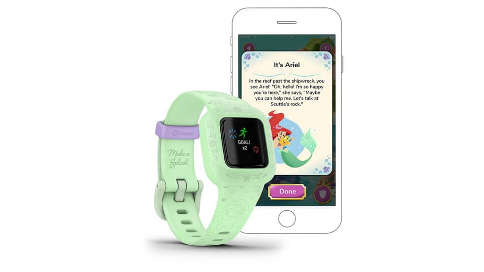 Garmin Vivofit jr3 Kids Fitness Tracker, Princess Ariel, 010-02441-33