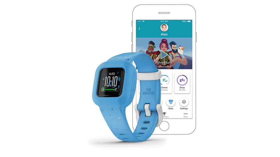Garmin Vivofit jr3 Kids Fitness Tracker, Stars Blue, 010-02441-22