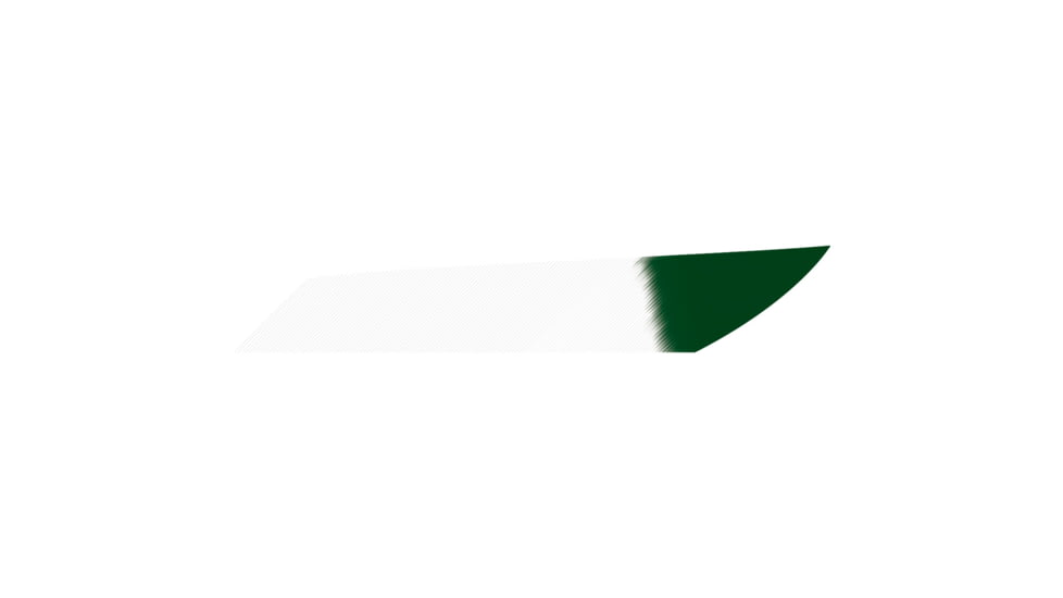 Gateway Mako Feathers, 3.125in, lW, 50 Pack, White/Green, 318LISWG-50
