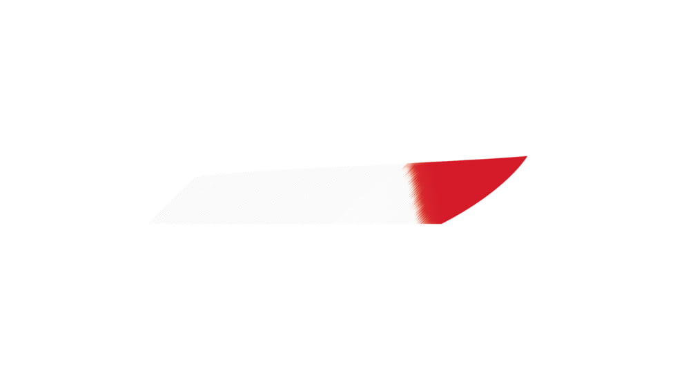 Gateway Mako Feathers, 3.125in, lW, 50 Pack, White/Red, 318LISWR-50