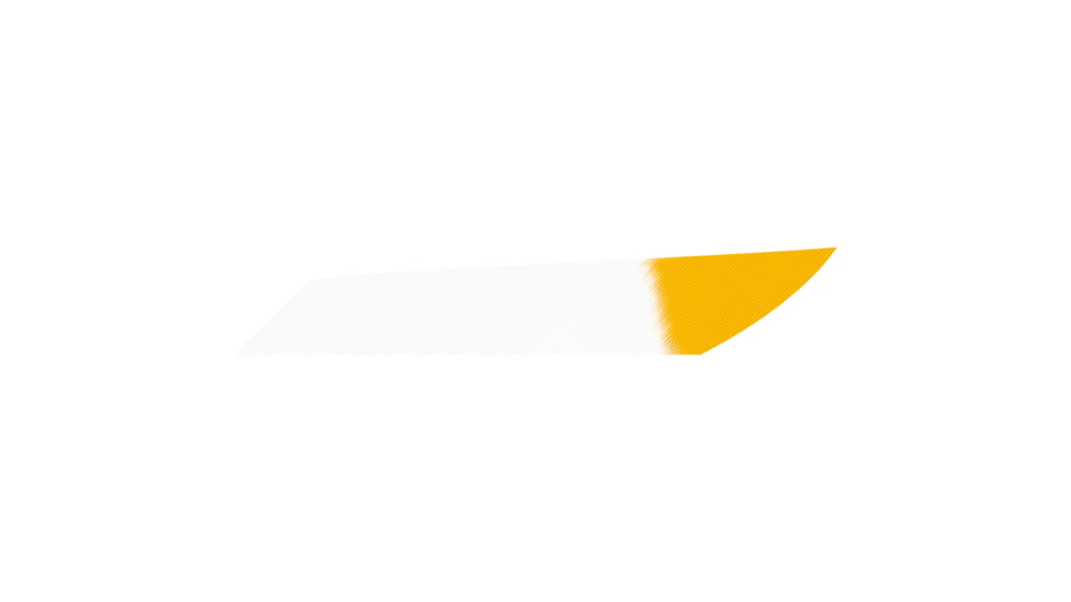 Gateway Mako Feathers, 3.125in, lW, 50 Pack, White/Yellow, 318LISWY-50