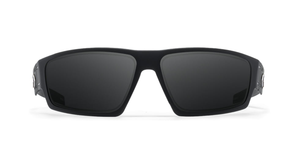 Gatorz Warhawk Sunglasses, Black, Silver Logo, Smoke, Black, One Size, 841235127281