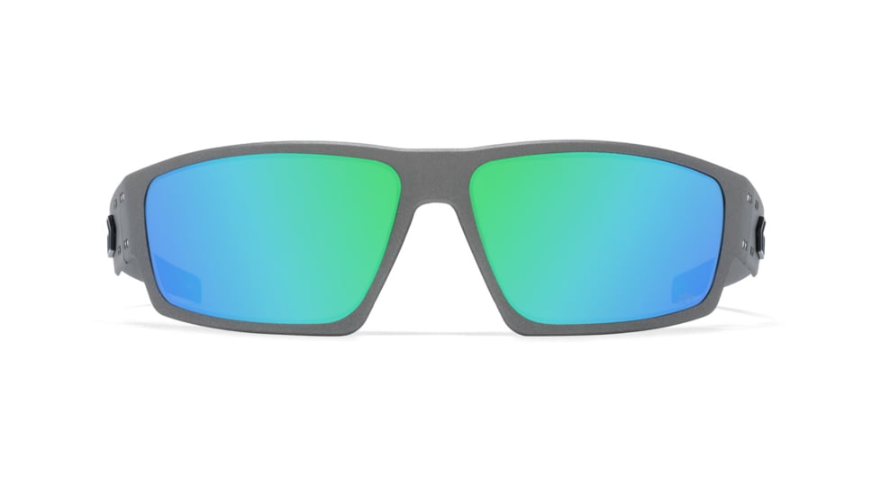 Gatorz Warhawk Sunglasses, Gunmetal, Matte Black Logo, Digitally Optimized Polarized Opz Green Mirror, Gunmetal, One Size, 841235127366