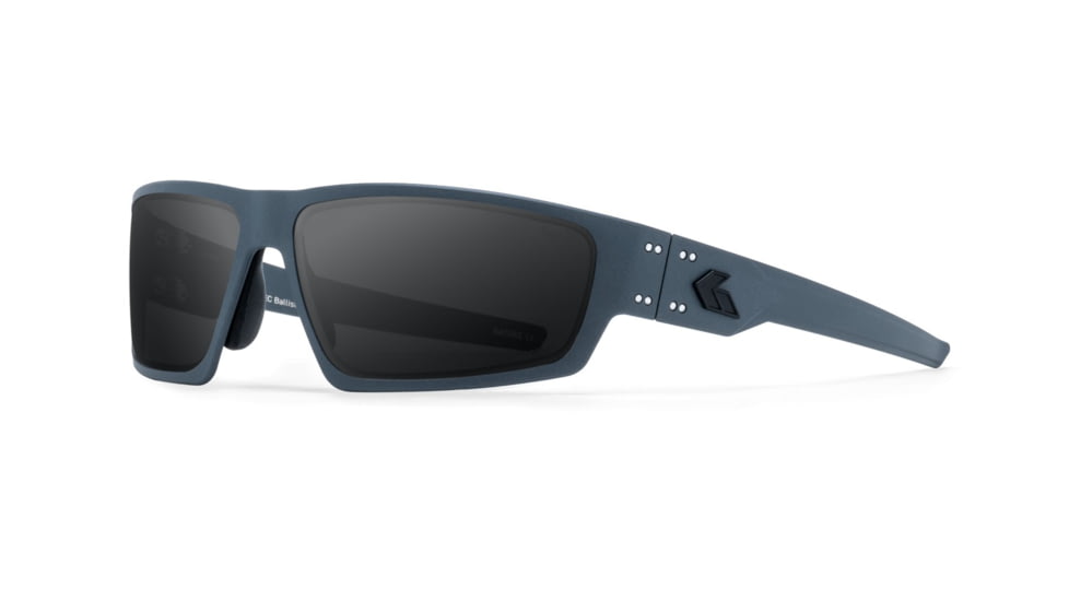 Gatorz Warhawk Sunglasses, Slate, Matte Black Logo, MilSpec Ballistic Smoke, w/ Anti-Fog, ANSI Z87.1, Slate, One Size, 841235127359