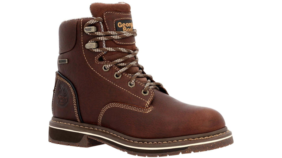 Georgia Boot AMP LT Edge Waterproof 6in Work Boot - Womens, Brown, 7.5, GB00514-075M