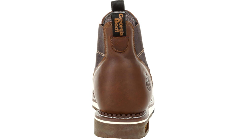 Georgia Boot AMP LT Wedge Steel Toe Waterproof Chelsea Work Boot - Mens, Medium, Brown, 10, GB00353-100M
