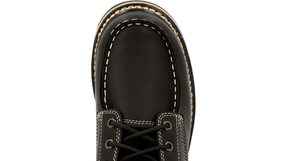 Georgia Boot AMP LT Wedge Waterproof Moc-Toe 6in Work Boot - Mens, Medium, Black, 9.5, GB00475-095M