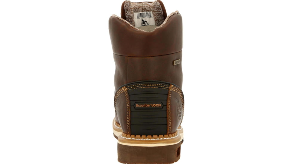 Georgia Boot AMP LT Wedge Waterproof Moc-Toe 6in Work Boot - Mens, Wide, Brown, 8.5, GB00429-085W
