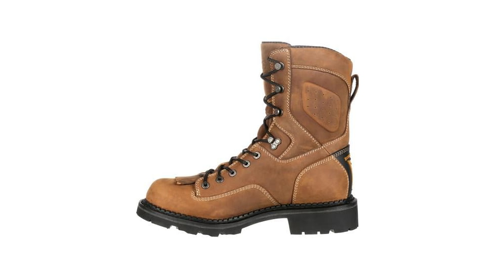 Georgia Boot Comfort Core Waterproof Logger 8 inch Work Boot w/Composite Toe - Mens, Crazy Horse, 10.5 Wide, GB00123-105W