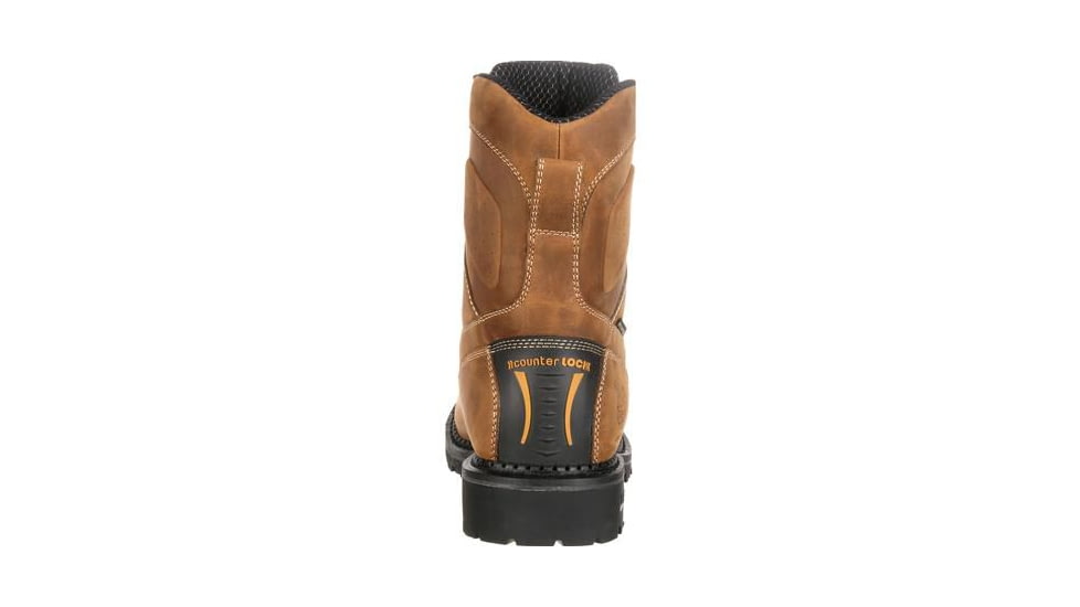 Georgia Boot Comfort Core Waterproof Logger 8 inch Work Boot w/Composite Toe - Mens, Crazy Horse, 10.5 Wide, GB00123-105W