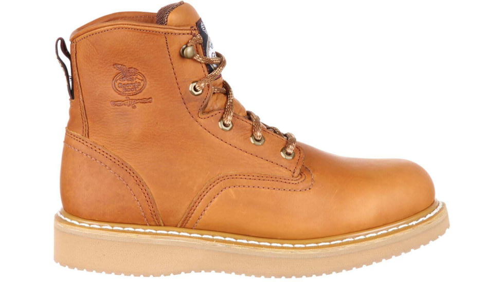 Georgia Boot Wedge 6in Work Boot - Mens, Wide, Baracuda Gold, 13, G6152-130W
