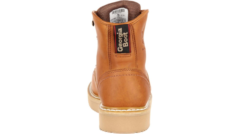 Georgia Boot Wedge 6in Work Boot - Mens, Wide, Baracuda Gold, 13, G6152-130W