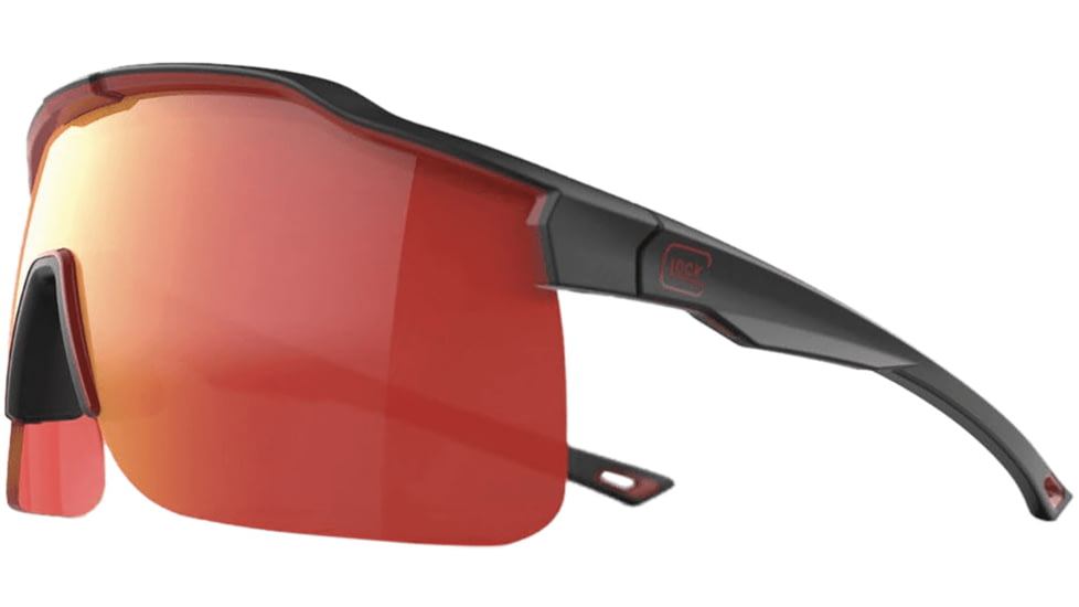 Glock Safe Action Tactical Glasses Red Mirror Lens Black Frame, AS41039