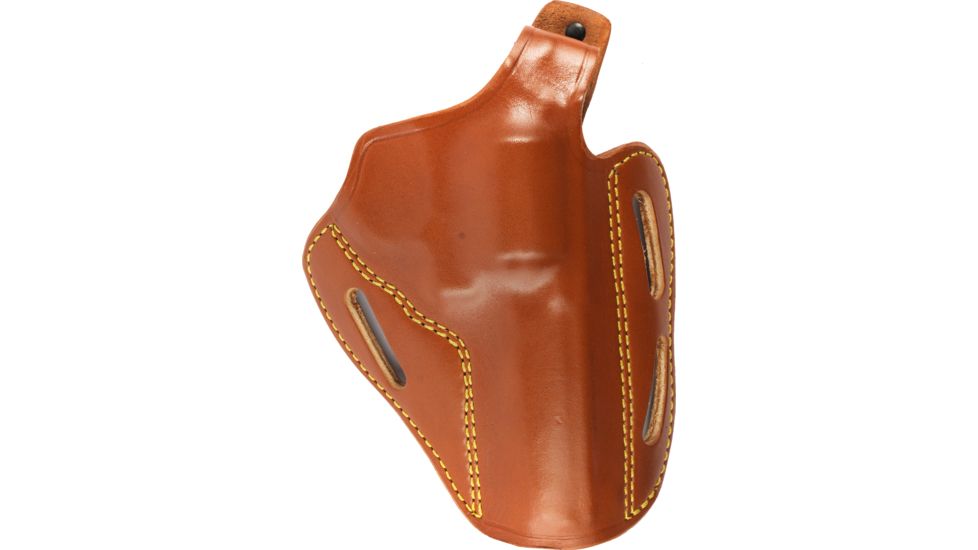 Gould &amp; Goodrich Three Slot Pancake Concealment OWB Belt Holster, Ruger 4in BBL &amp; Similar, Right Hand, Chestnut Brown, 803-94