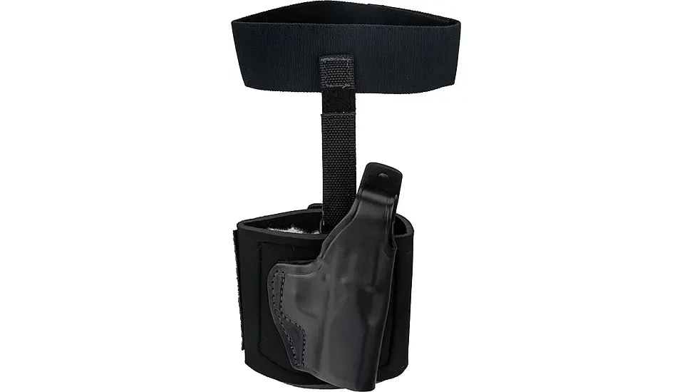 Gould &amp; Goodrich Ankle Holster Plus Garter, SIG Sauer P938, Right Hand, Black, B816-7