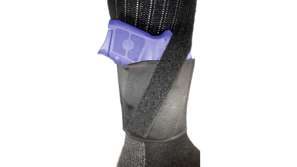 Gould &amp; Goodrich Neoprene Ankle Holster, Medium Auto Pistols, Right Hand, Black, B516-2