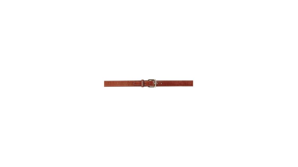 USED Gould &amp; Goodrich Reinforced 1.25in Shooters Belt w/Brass Buckle, 34in, Chestnut Brown, 190-34BR, EDEMO1