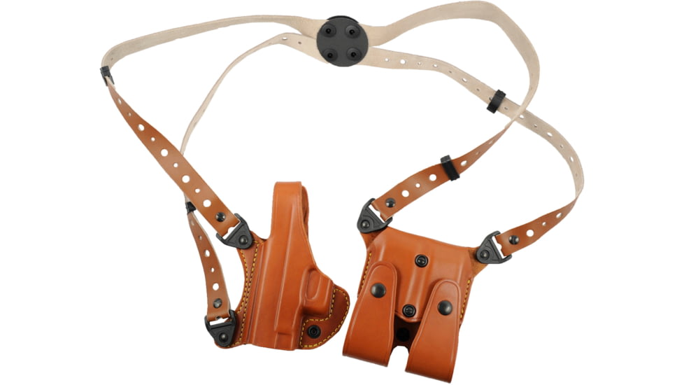 Gould &amp; Goodrich Shoulder Concealment OWB Belt Holster, Beretta 92/96, Left Hand, Chestnut Brown, 804-92FLH