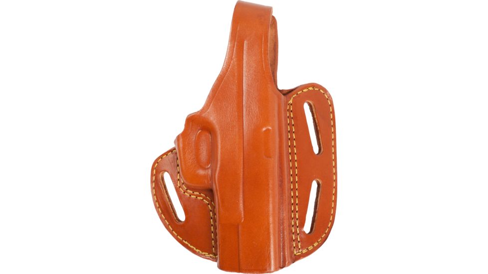 Gould &amp; Goodrich Three Slot Pancake Concealment OWB Belt Holster, Glock 17/22/31, Right Hand, Chestnut Brown, 803-G17