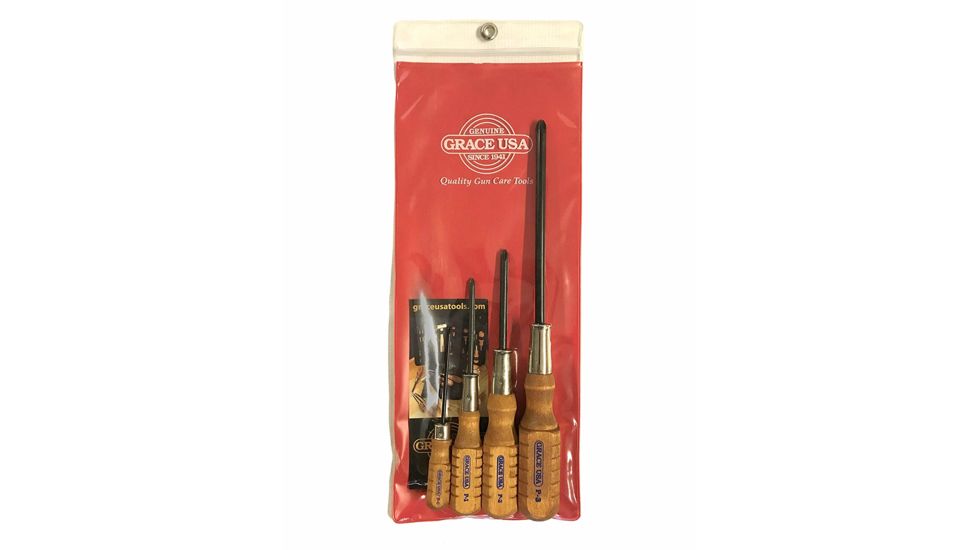 Grace USA 4 Pc Phillips Screwdriver Set, Number 0, 1, 2, 3, GRSDP4