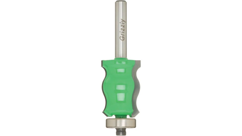 Grizzly Industrial 1-1/8in. Picture Frame Bit, 1/4in. Shank, Green C1532