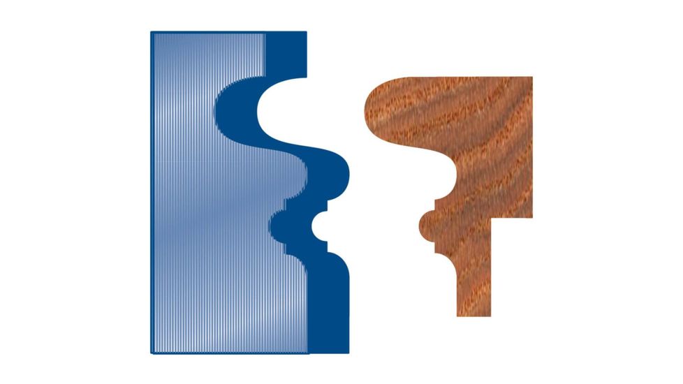 Grizzly Industrial 2in. Picture Frame Moulding Head Knife, 2-5/16in G2610