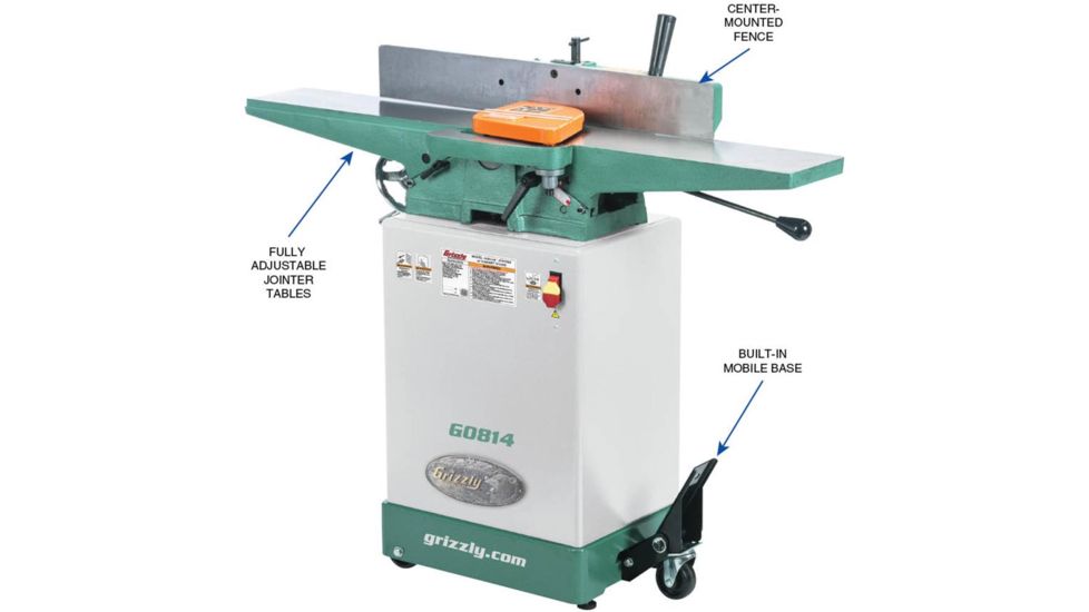 Grizzly Industrial 6in. Jointer with Cabinet Stand G0814