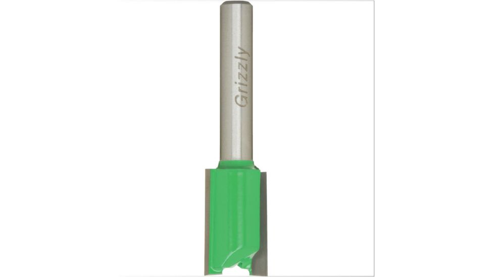 Grizzly Industrial Shear Cut Straight Bit, 1/4in. Shank, 1/2in. Dia. C1347