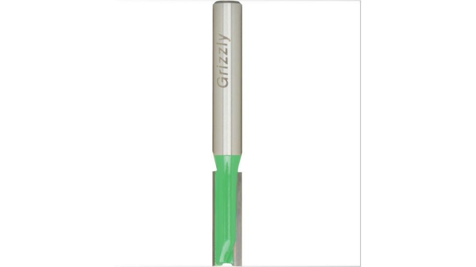 Grizzly Industrial Shear Cut Straight Bit, 1/4in. Shank, 1/4in. Dia. C1345