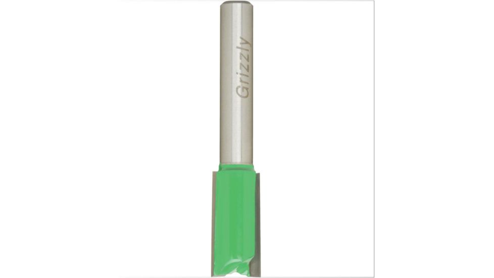 Grizzly Industrial Shear Cut Straight Bit, 1/4in. Shank, 3/8in. Dia. C1346